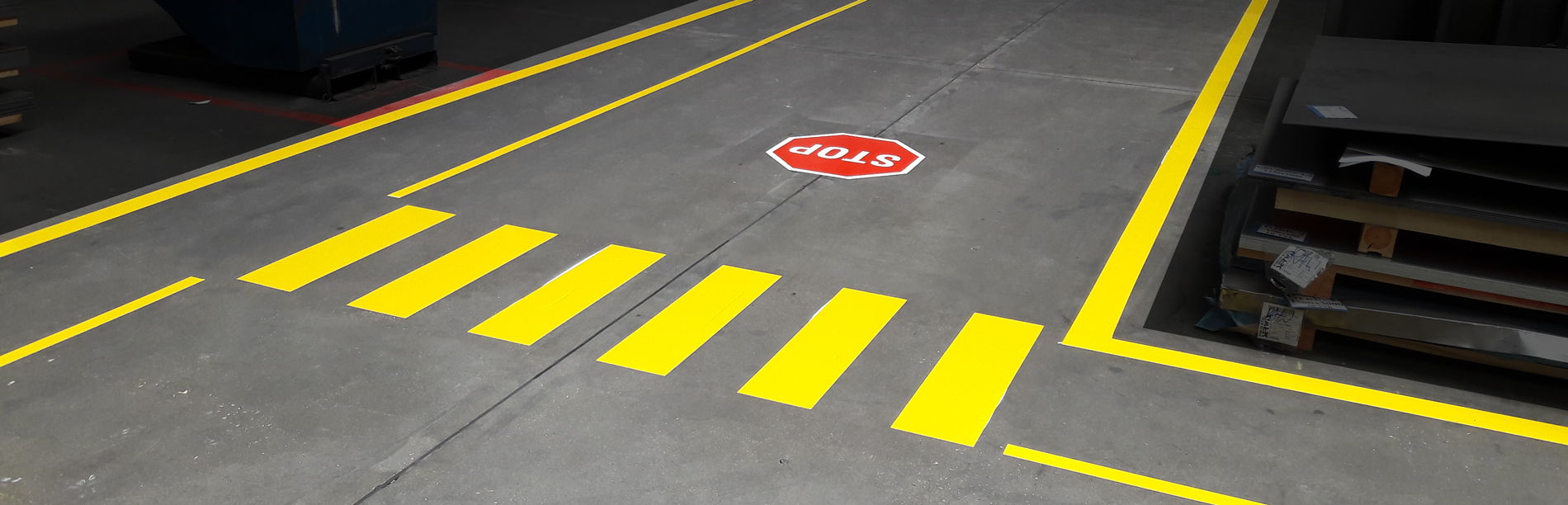Industrial floor markings